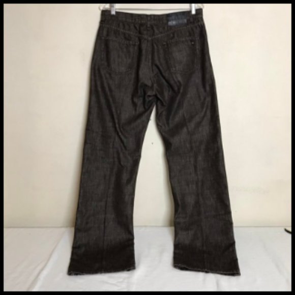 Zegna Made In Italy Brown Classic Fit Regular Rise Mens Jeans Size 33 - Picture 2 of 16